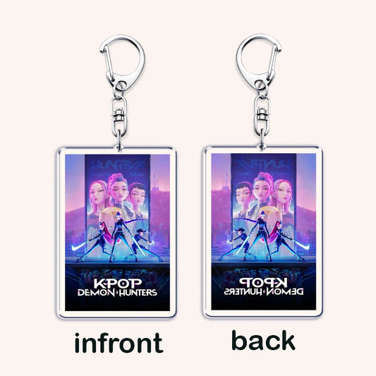 HOT Kpop Demon Hunters Huntrix Saja Boys Keychains for Fans &amp; Collectors