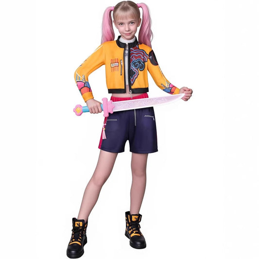 Anime KPop Demon Hunters Cosplay Costume – Mira, Zoey &amp; Rumi for Kids