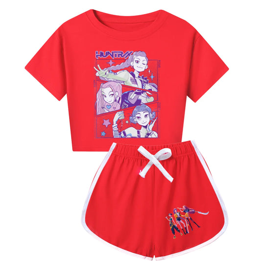 Summer Kids KPop Demon Hunters Huntrix Suit – Stylish Toddler Sets