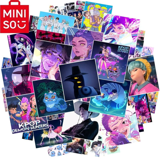 MINISO x Kpop Movie Demon Hunters Huntrix Saja Boys Derpy Tiger Stickers