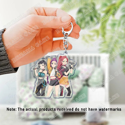 KPop Demon Hunters Acrylic Keychains – Huntrix, Saja Boys &amp; Derpy Tiger