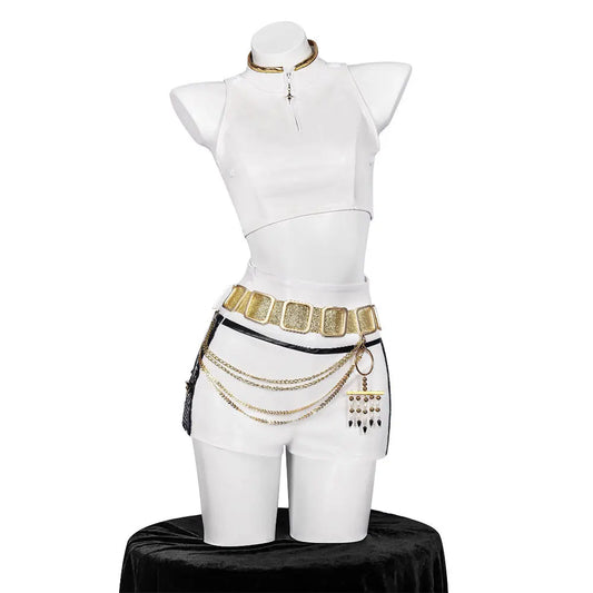 HUNTR/X KPop Demon Hunters Rumi Cosplay Costume – Shiny Stage Outfit for Fans