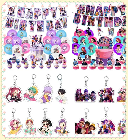 Kpop Demon Hunters Birthday Party Decor – Perfect for Anime &amp; Kpop Fans