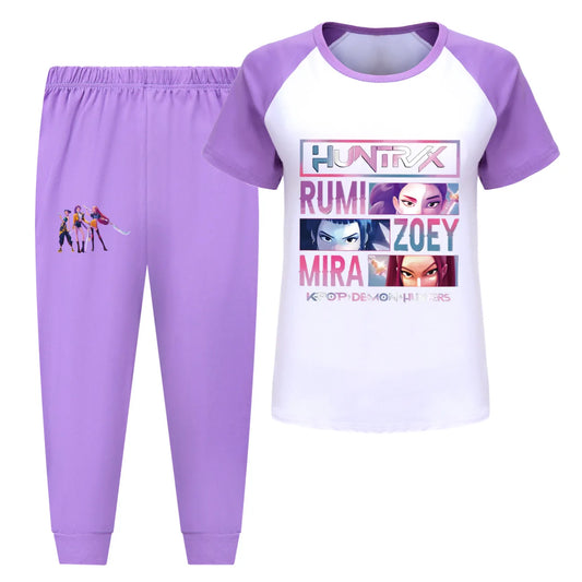 KPop Demon Hunters Kids Pyjamas – Cartoon Sleepwear Set for Young Fans