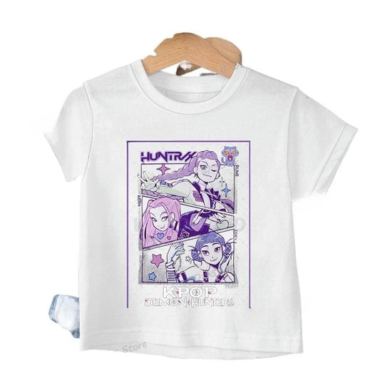 Trendy KPop Demon Hunters Kids Tee – Perfect for Little Movie Fans