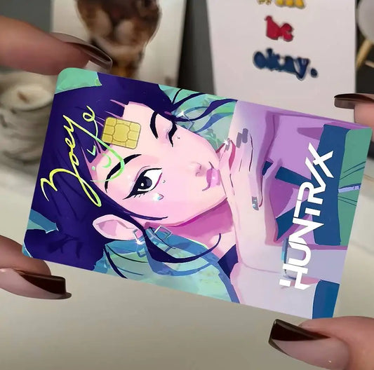 KPop Demon Hunters Zoey Anime Sticker Film Skin Cover for Cards – Stylish Protection