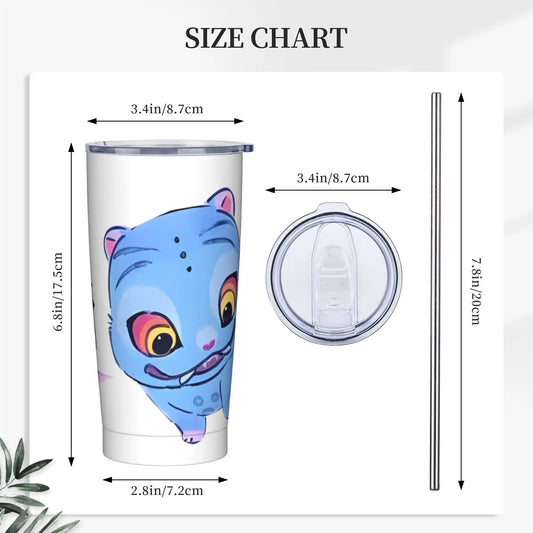 KPop Demon Hunters Derpy Tiger Tumbler – Vacuum Insulated Thermal Mug