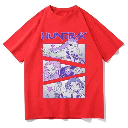 Unisex KPop Demon Hunters Huntrix Summer T-Shirt – Trendy Streetwear for Fans