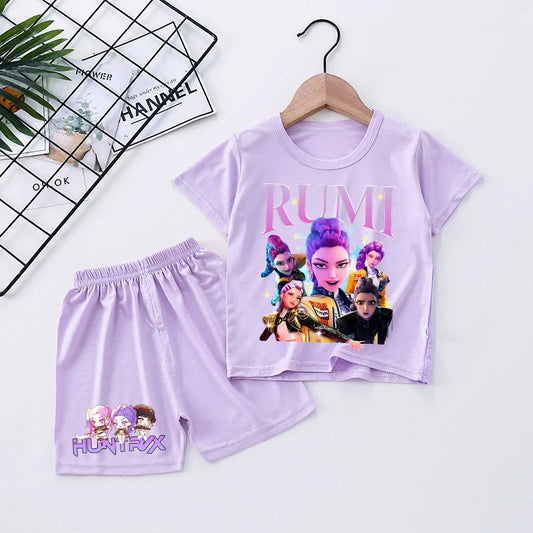 KPop Demon Hunters Pajamas Set – Cute Cartoon Sleepwear for Kids
