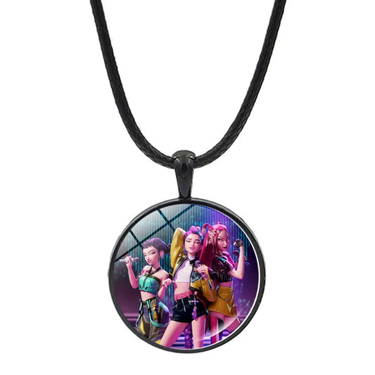 Kpop Demon Hunter Keychains &amp; Heart Necklace – Perfect Party Favors &amp; Gifts