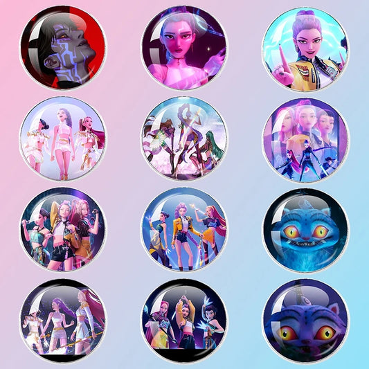 Anime Film Brooches – Kpop Demon Hunters Button Pins for Fans