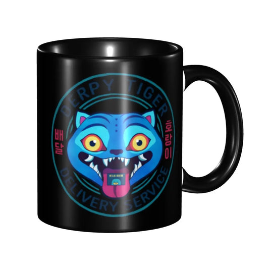 Derpy Tiger Kpop Demon Hunters Huntrix Coffee Mug – A Must-Have for Kpop Fans