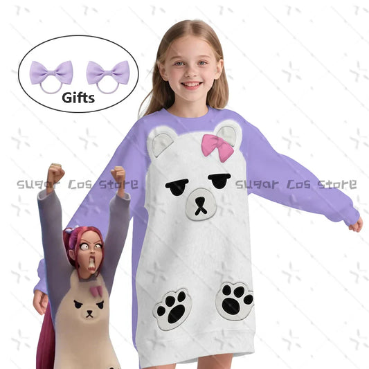 Cute Anime Bear Hoodie for Kids