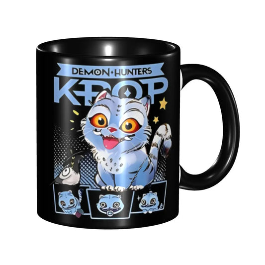 Unique Design KPop Demon Hunters Huntrix Blue Tiger Derpy Merch Mug