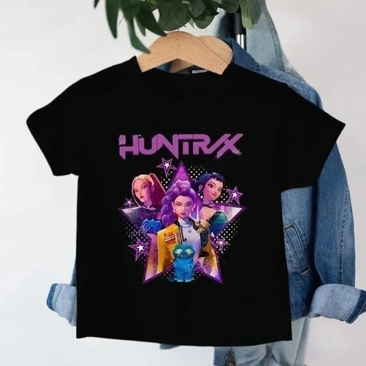 Toddler Girl Kpop Demon Hunters Tee – Cute &amp; Cool Summer Tops for Kids