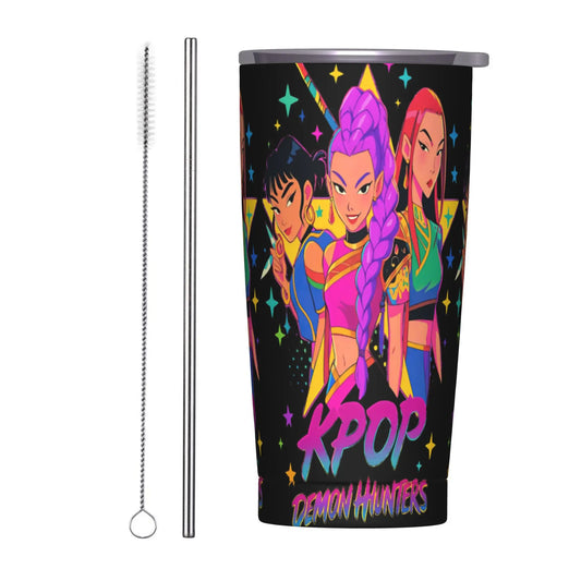 Kpop Demon Hunters Huntrix Stainless Steel Tumbler – Thermal Mug for Fans