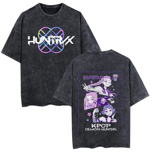 Kpop Demon Hunter Saja Boys Y2K Retro T-shirt – Trendy Streetwear for Couples