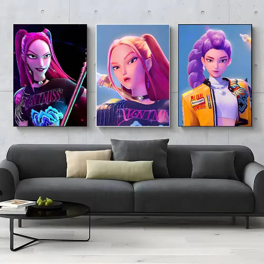 GAME Movie KK-Pops Demon Hunters Poster – Stylish Wall Art for Any Space