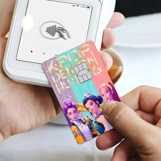 Anime Kpop D-Demon H-Hunters Cartoon Bear Skin Sticker Film Tape Case