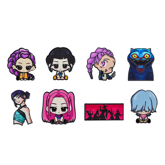 Fashion Girls K-pop Demon Hunters Enamel Pins – Perfect Anime Accessories