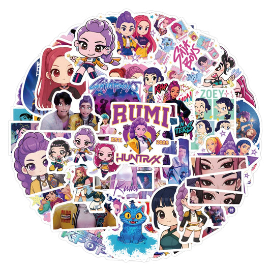Anime &amp; KPop Demon Hunters Sticker Set – Perfect for Fans and Collectors
