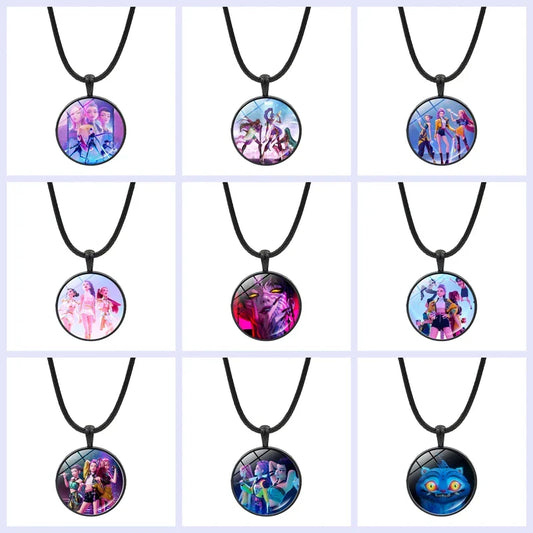 Heart Shape Anime Necklaces – Kpop Hunter Jewelry for Fans