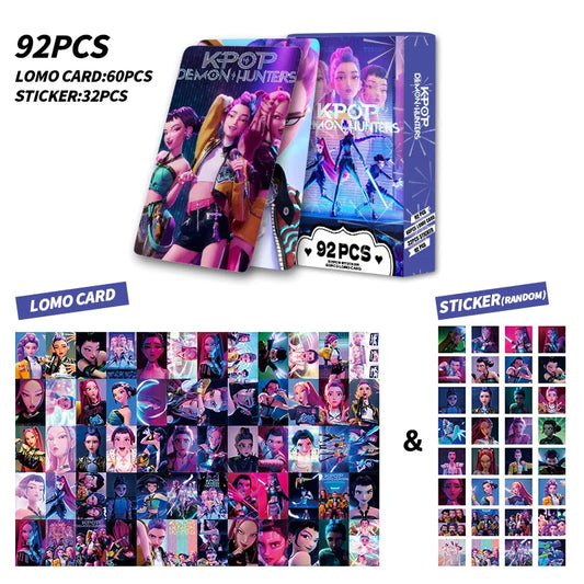 New K-POP Devil Hunter Stickers &amp; LOMO Cartoon Anime Collection Set