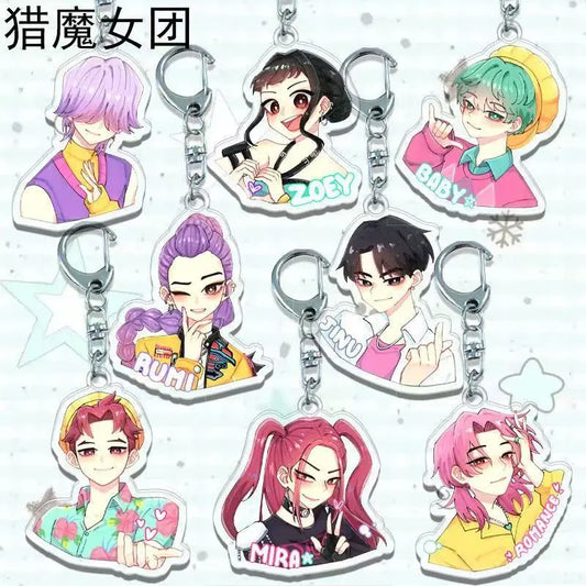 Hot Kpop Demon Hunters Keychains – Huntrix Saja Boys for Fans &amp; Collectors