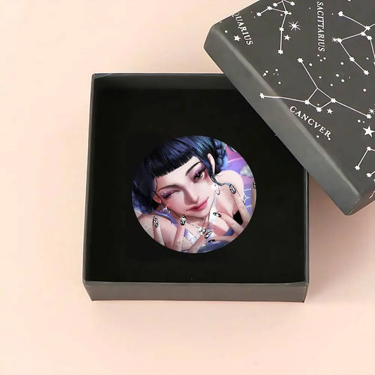 KPop Demon Hunters Zoey Button Pin – Stylish Metal Badge for Fans