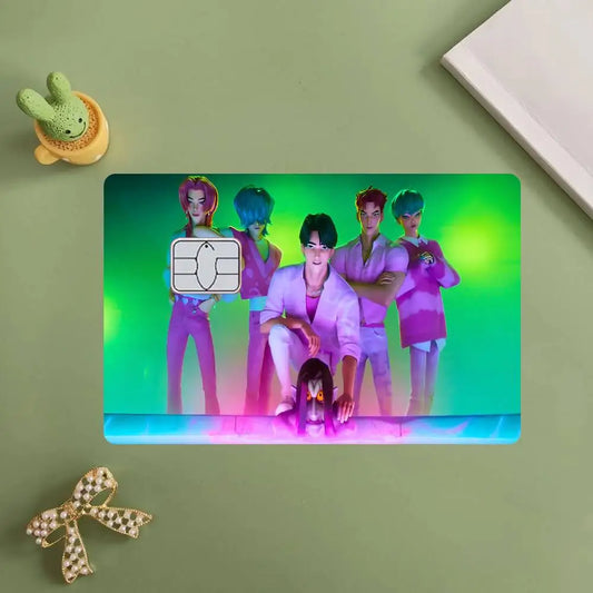 KPop Demon Hunters Anime Cartoon Bear Skin Sticker Film Tape Case