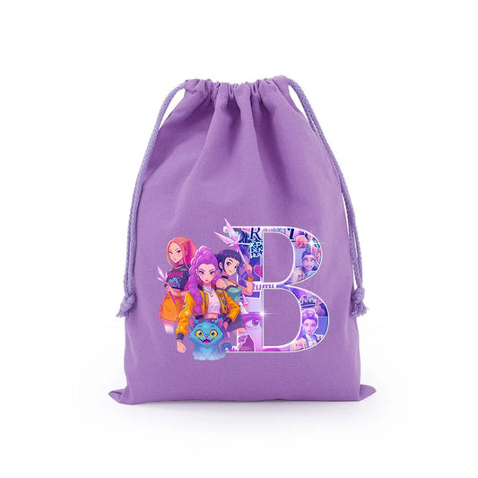 Kpop Demon Hunters Drawstring Pouch – Stylish Storage for Fans
