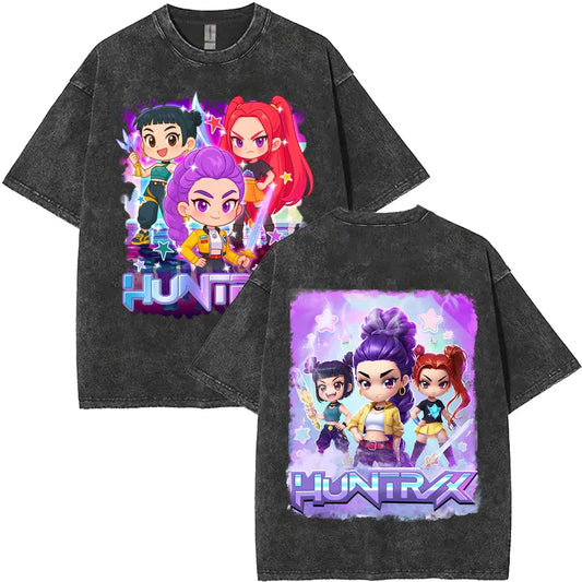 Washed Vintage Movie KPop Demon Hunters Saja Boys T-Shirts