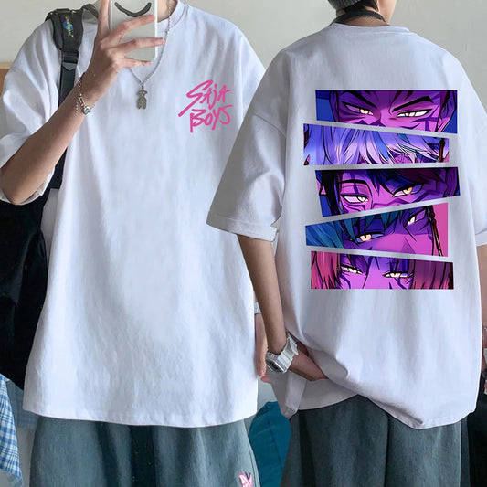 Kpop Demon Hunter Saja Boys T-shirt – Harajuku Style Anime Tops