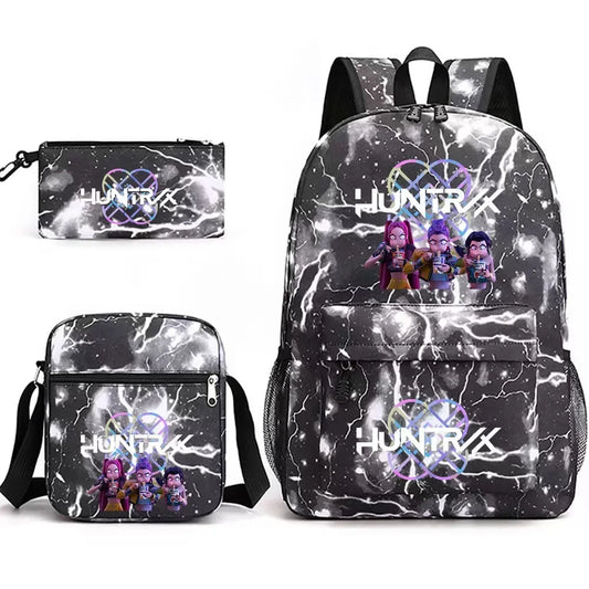K-pop Demon Hunters Backpack – Fashionable Anime Schoolbag for Fans