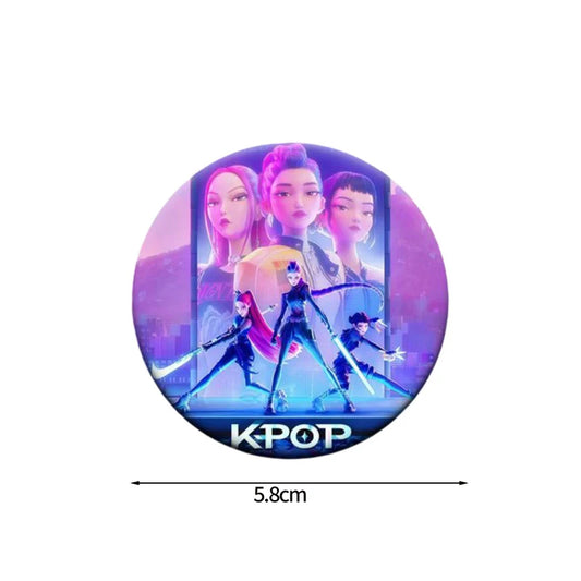 Anime Film Brooches – Kpop Demon Hunters Button Pins for Fans