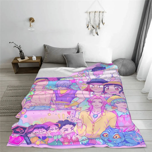 Cozy Up with K-Pop Group Demon Hunters Flannel Blanket