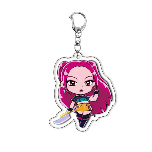 Cute Souvenir Keyring – Kpop Demon Hunter Q Version Acrylic Keychain