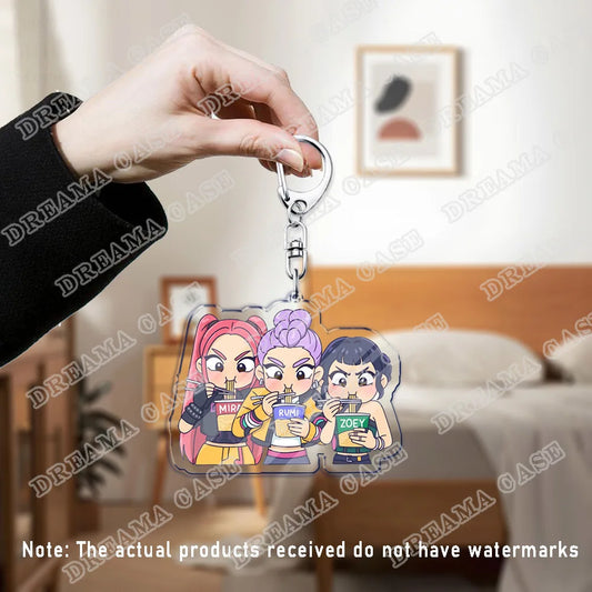 KPop Demon Hunters Acrylic Keychains – Huntrix &amp; Saja Boys