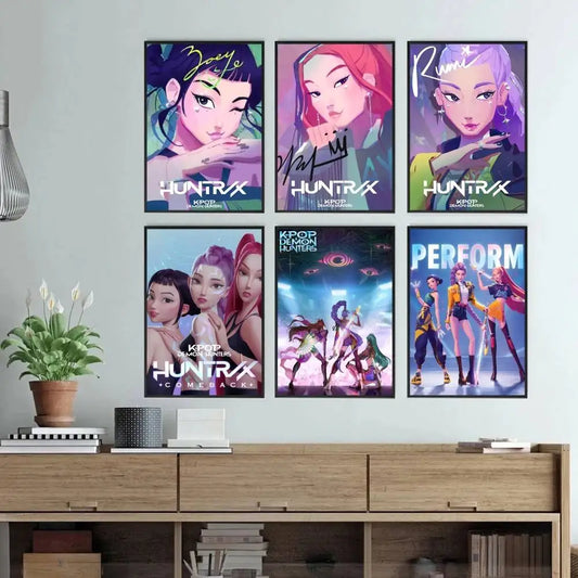 Anime K-Kpop D-Demon Hunter Poster – High-Quality Print Wall Art