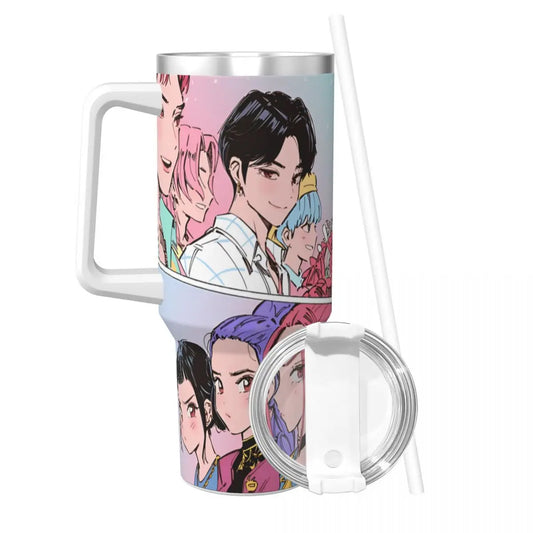 KPop Demon Hunter Stainless Steel Tumbler – Perfect Mug for Fans &amp; Travelers