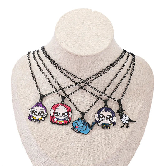Kpop Demon Hunters HUNTRIX Necklace LOGO Pendant Necklace ZOEY MIRA RUMI Fans Collection Jewelry Accessories