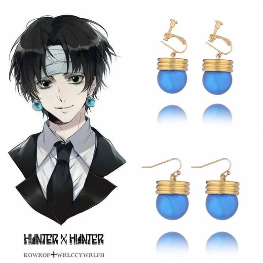 Phantom Troupe Chrollo Lucilfer Cosplay Earrings Anime Hunter x Hunter Clip Earrings for Women Men Jewelry Gift