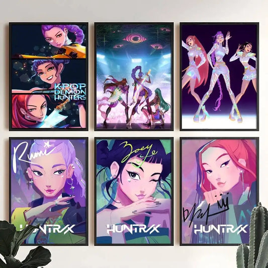 Anime K-Kpop D-Demon Hunter Poster – High-Quality Print Wall Art