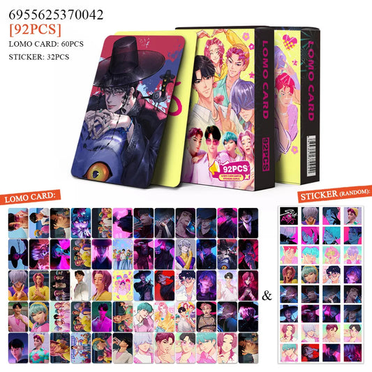 Demon Hunter Kpop Cards – 60+32pcs Anime Saja Boys Collectibles for Fans