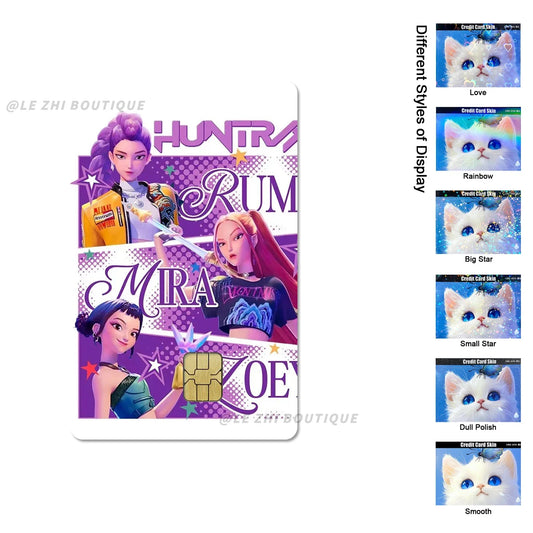 Anime Funny Huntrix Saja Boys Derpy Tiger KPOP Demon Hunters Card Stickers