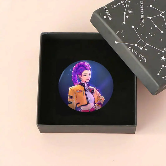 KPop Demon Hunters Rumi Tinplate Button Pin – Must-Have for Fans