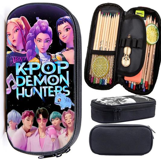Cute Kpop Demon Hunters Huntrix Pencil Case – Stylish &amp; Functional