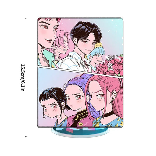 Acrylic K-Pop Demon Hunters: Zoey Rumi Ornament &amp; Huntrix Keychain