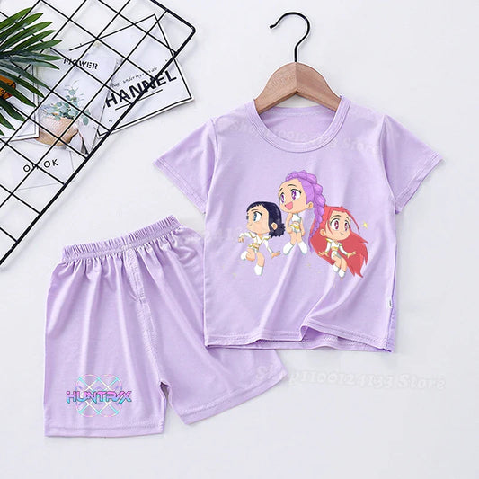 Adorable Demone Hunter Baby Pajamas Set for Kids – Cute Anime Sleepwear
