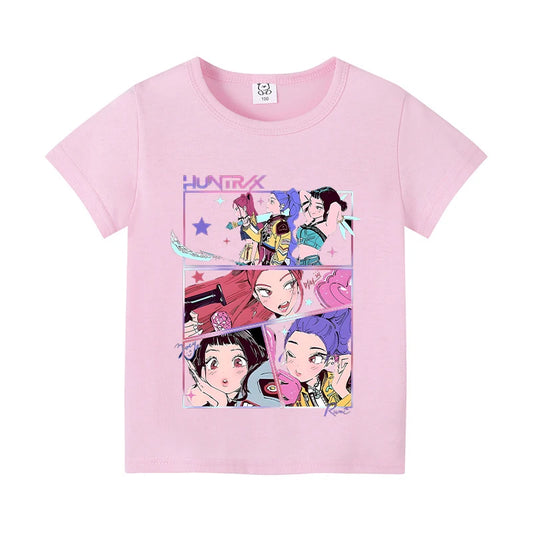 Kpop Demon Hunters T-shirts – Trendy Summer Tops for Kids